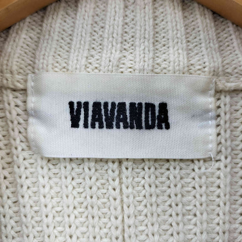 ヴィアヴァンダ viavanda ダブル ジップアップ ニット レディース FREE