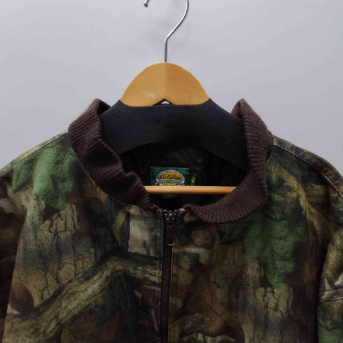 カベラス Cabela's 80-90S 裏地キルティング 迷彩 リアルツリー カモ フリース ボンバー ジャケット ブルゾン メンズ 2XL