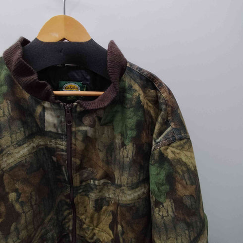 カベラス Cabela's 80-90S 裏地キルティング 迷彩 リアルツリー カモ フリース ボンバー ジャケット ブルゾン メンズ 2XL