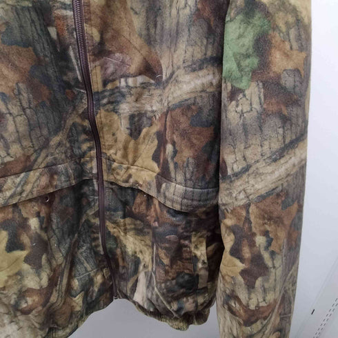 カベラス Cabela's 80-90S 裏地キルティング 迷彩 リアルツリー カモ フリース ボンバー ジャケット ブルゾン メンズ 2XL