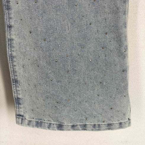 モノマート MONO-MART ラインストーンフレアデニムパンツ レディース JPN:S