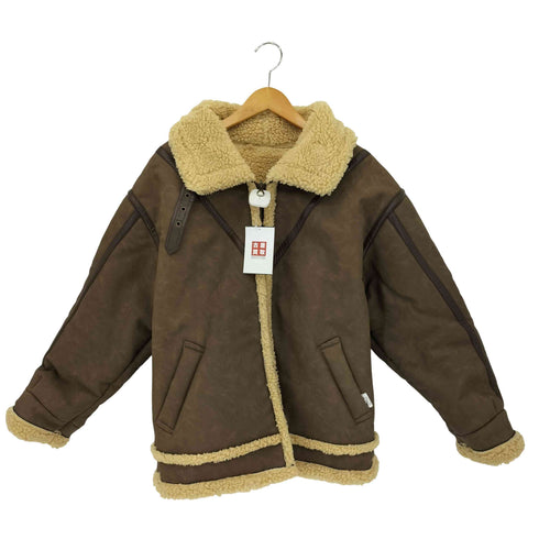 ヴィアヴァンダ viavanda 2WAY BIG MOUTON COAT フェイクレザー ムートンコート レディース FREE