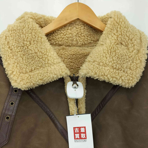 ヴィアヴァンダ viavanda 2WAY BIG MOUTON COAT フェイクレザー ムートンコート レディース FREE