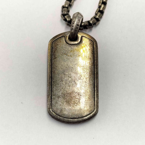 David Yurman SV925 刻印 Dog Tag ドックタグ ネックレス メンズ