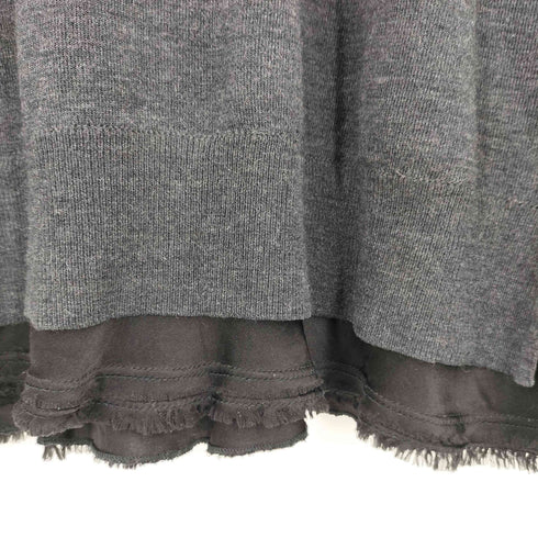 ベイジ BEIGE シルクレイヤード ルーズネックニットワンピース レディース 4