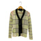 ソニアリキエル SONIA RYKIEL ウインドウペン カシミヤ混 カーディガン レディース 40