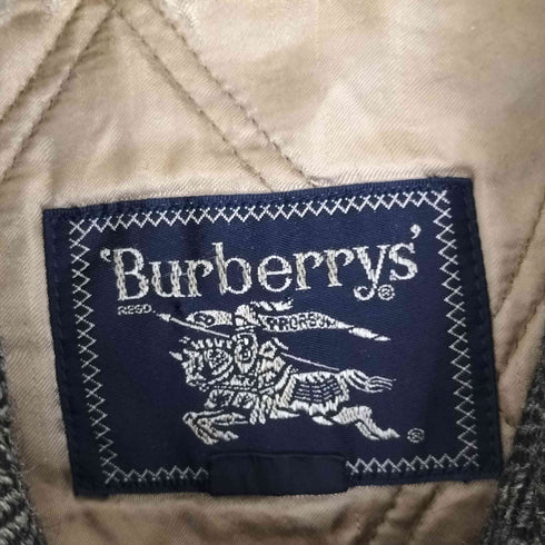 バーバリーズ BURBERRYS レザー切替 ヘリンボーンツイードジャケット メンズ JPN:M