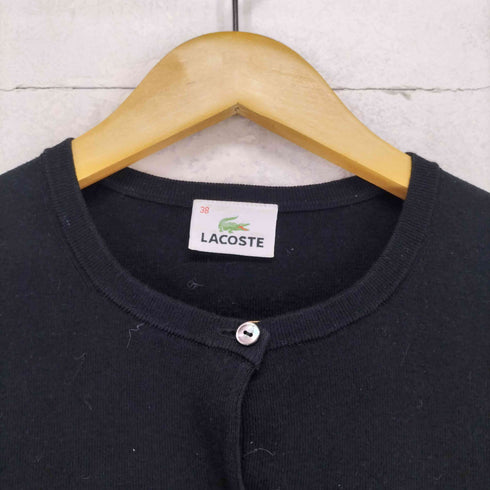 ラコステ LACOSTE ロゴワッペン コットンカーディガン レディース 38