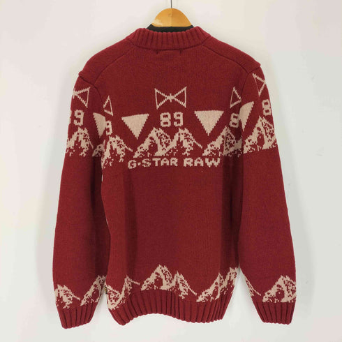 ジースターロー G-STAR RAW HOLIDAY KNITTED SWEATER グラフィックデザインロゴセーター メンズ JPN:M
