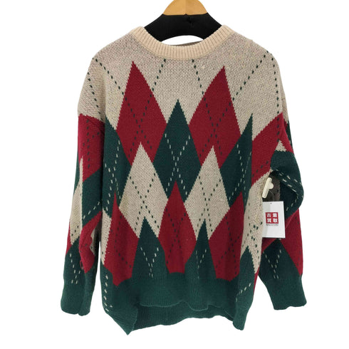 BLANK HOTEL Argyle Jacquard Loose-Fit Sweater メンズ FREE
