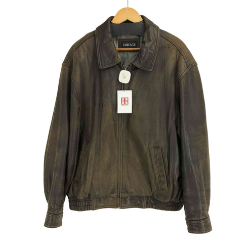 ジップアップレザージャケット メンズ import:XL