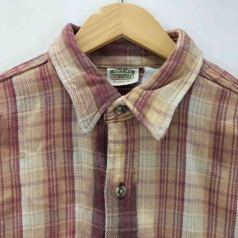 ファイブブラザー FIVE BROTHER 90S USA製 チェック ヘビー ネルシャツ メンズ import:XL