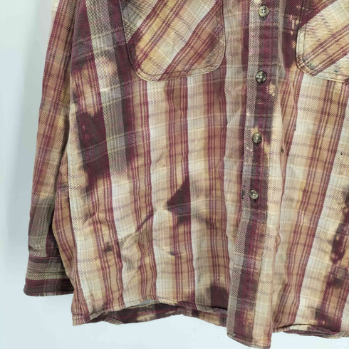 ファイブブラザー FIVE BROTHER 90S USA製 チェック ヘビー ネルシャツ メンズ import:XL