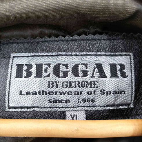 BEGGAR レザーハーフコート メンズ XL