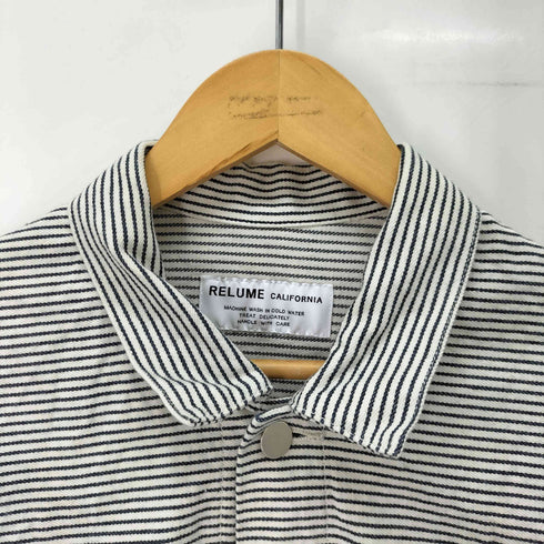 ジャーナルスタンダードレリューム JOURNAL STANDARD relume ヒッコリーストライプ柄 Gジャン トラッカージャケット メンズ import:L