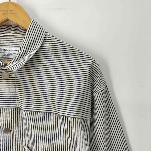 ジャーナルスタンダードレリューム JOURNAL STANDARD relume ヒッコリーストライプ柄 Gジャン トラッカージャケット メンズ import:L