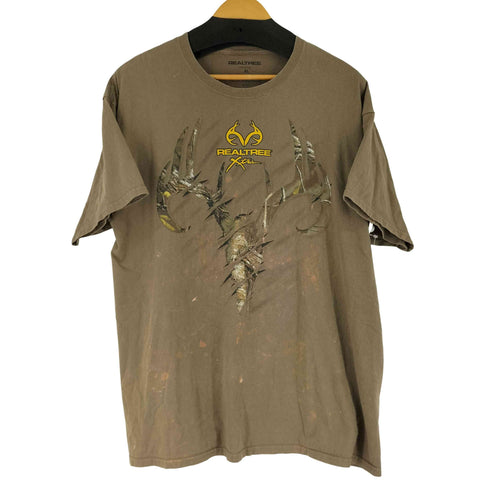 REALTREE リアルツリーデザイン ロゴプリントTシャツ メンズ import:XL