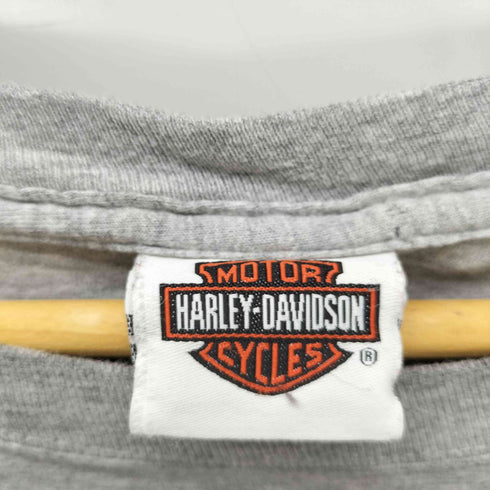 ハーレーダビッドソン HARLEY-DAVIDSON Hanes BEEFY ボディ CHICS DIG MY RIDE ROMMEL S/S 両面 プリント ポケ付き Tシャツ ビックサイズ メンズ 2XL