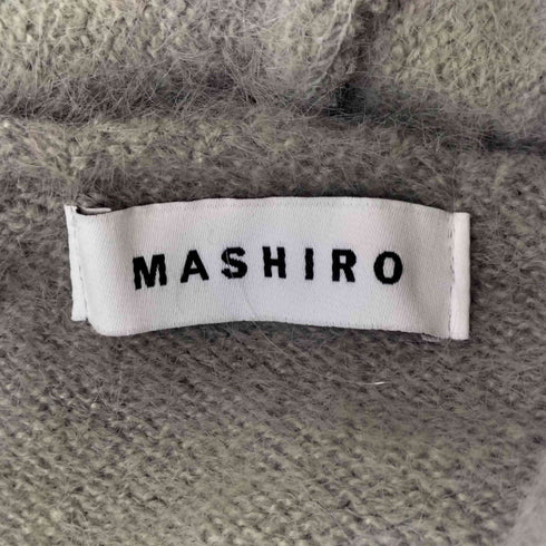 MASHIRO シャギーニットロゴZIPパーカー メンズ