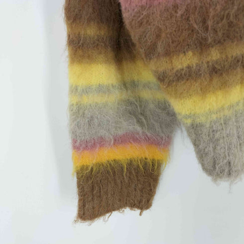 ガーメンツ GARMENTS 2 Low Multi Border Shaggy Knit メンズ