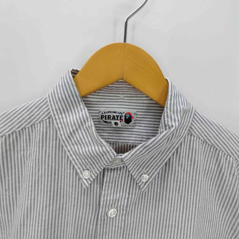 アベイシングエイプパイレーツストア A BATHING APE PIRATE STORE ストライプBDシャツ メンズ JPN:XL