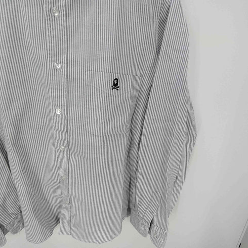 アベイシングエイプパイレーツストア A BATHING APE PIRATE STORE ストライプBDシャツ メンズ JPN:XL