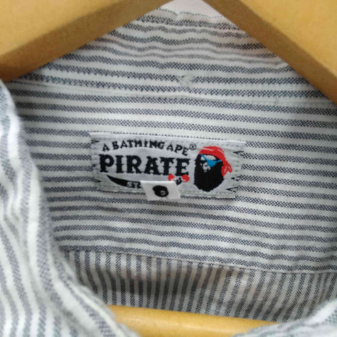 アベイシングエイプパイレーツストア A BATHING APE PIRATE STORE ストライプBDシャツ メンズ JPN:XL