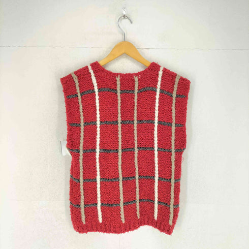 PONTHER ウール混チェックニットベスト レディース import:S