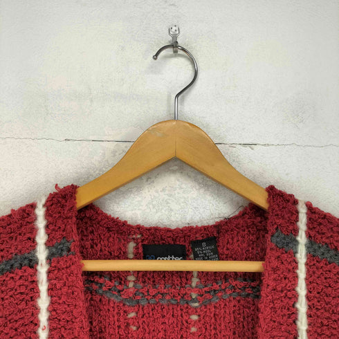 PONTHER ウール混チェックニットベスト レディース import:S