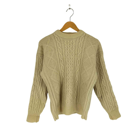 ケーブルニットセーター レディース