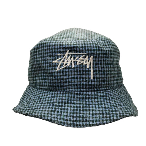 ステューシー Stussy Wool Check Big Stock Bucket Hat ウール チェック ビッグ ストック バケット ハット レディース S/M