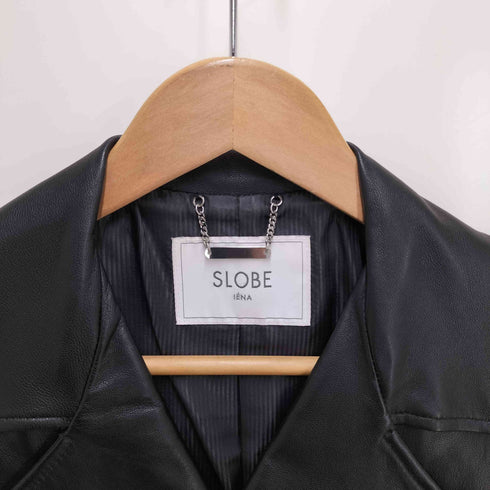 スローブイエナ SLOBE IENA ラムレザー ダブルライダースジャケット レディース