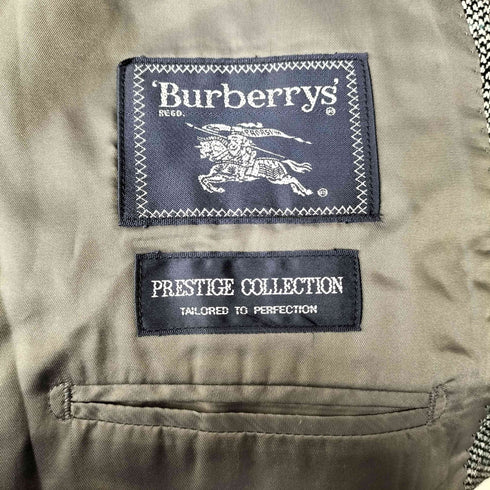 バーバリーズ BURBERRYS チェック柄 2B ウールテーラードジャケット メンズ