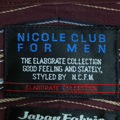 ニコルクラブフォーメン NICOLE CLUB FOR MEN ストライプ ワイヤーカラー シャツ メンズ JPN:48