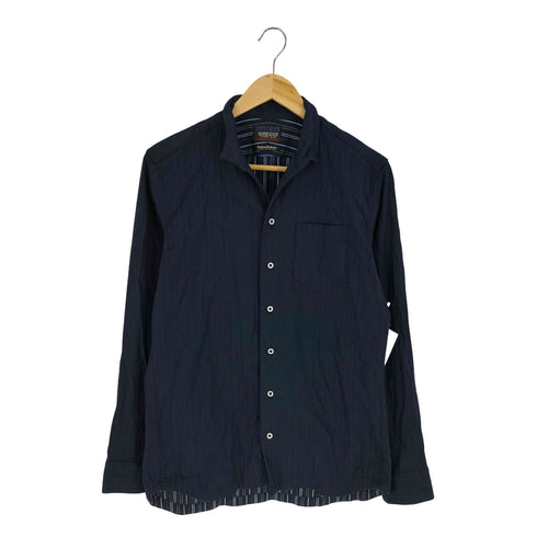 ニコルクラブフォーメン NICOLE CLUB FOR MEN ストライプ ワイヤーカラー シャツ メンズ JPN:48
