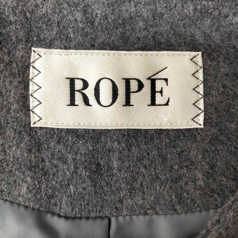 ロペ ROPE ノーカラー ウールコート レディース 36