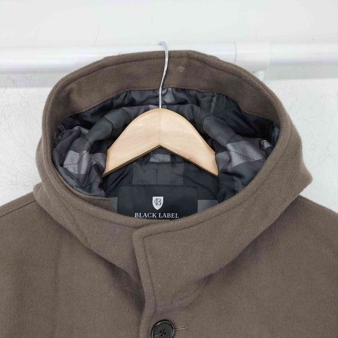 ブラックレーベルクレストブリッジ BLACK LABEL CRESTBRIDGE ウール フーテッド 裏地チェック コート メンズ import:M
