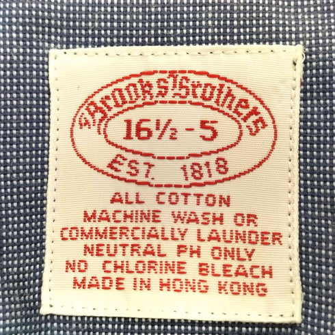 ブルックスブラザーズ BROOKS BROTHERS 90s 香港製 コットン 長袖シャツ メンズ 16 1/2 - 5