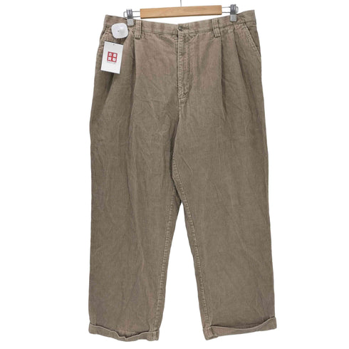 クラフトアンドバロー Croft&Barrow 00S コーデュロイ コーズ 太畝 2タック ワイド チノ トラウザー パンツ ビックサイズ メンズ 38×30