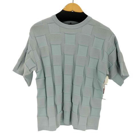 シップス SHIPS Amossa(R) シャンティ ブロック リンクス編み ニット Tシャツ メンズ JPN:S