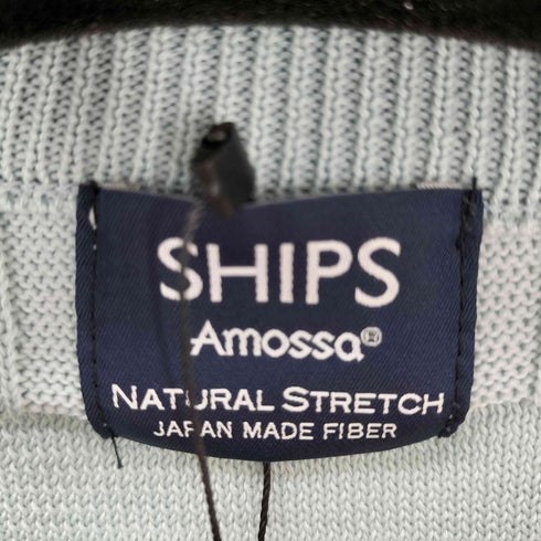 シップス SHIPS Amossa(R) シャンティ ブロック リンクス編み ニット Tシャツ メンズ JPN:S