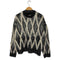 メゾンスペシャル MAISON SPECIAL 25AW 7G Shaggy Jacquard Diamond Pattern Argyle Prime-Over Crew Neck Knit Pullover メンズ JPN:1