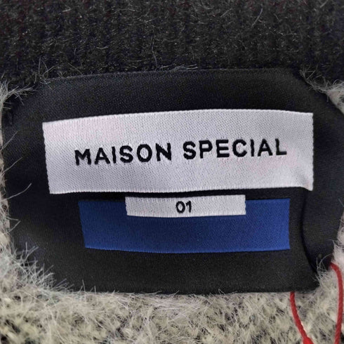 メゾンスペシャル MAISON SPECIAL 25AW 7G Shaggy Jacquard Diamond Pattern Argyle Prime-Over Crew Neck Knit Pullover メンズ JPN:1
