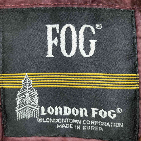 ロンドンフォグ LONDON FOG 70-80s チェック 比翼ダブルジップ ライナー付き 中綿 フーデットジャケット レディース import:M