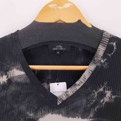 bernings-sho グラフィックプリントS/S Vネックカットソー Y2K グランジ メンズ JPN:M