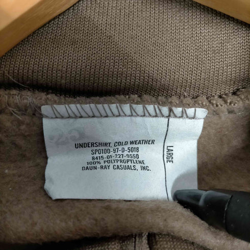 ユーエスアーミー U.S. ARMY 90S COLD WEATHER UNDERSHIRT 米軍 トレーニング ハーフジップ カットソー 97年会計 ロケット タロン TALON ジップ メンズ import:L