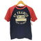 チャンピオン Champion 復刻 ST FRANCIS PHYS.ED.DEPT 三段 フロッキープリント S/S ラグラン Tシャツ 袖目あり メンズ import:M