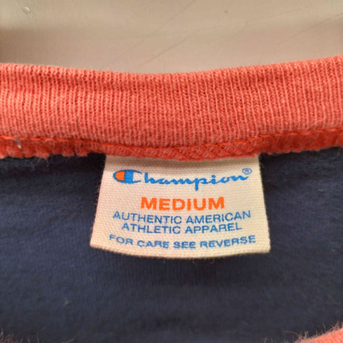 チャンピオン Champion 復刻 ST FRANCIS PHYS.ED.DEPT 三段 フロッキープリント S/S ラグラン Tシャツ 袖目あり メンズ import:M