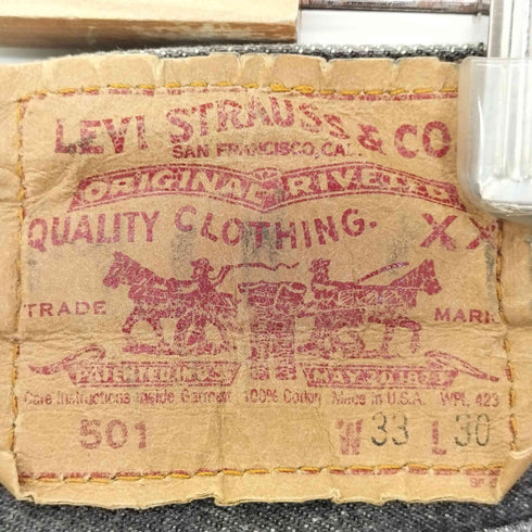 リーバイス Levis 90s USA製 ボタン裏532刻印 501 先染め ブラック デニム メンズ W33 L30