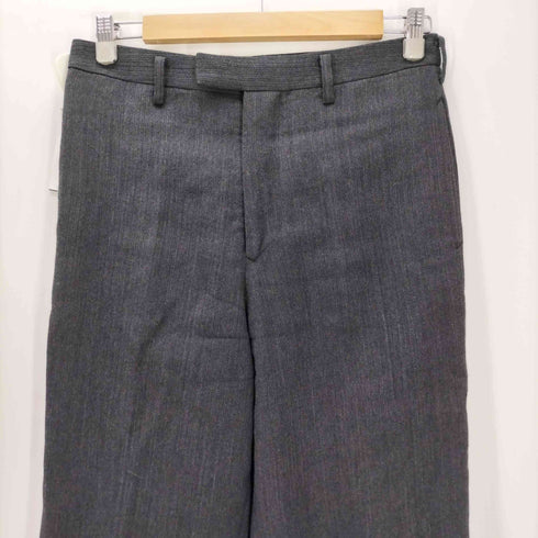 ムッシュ二コル MONSIEUR NICOLE 80-90S YUKIO KOBAYASHI 初期 ウール ポリ 混紡 センタープレス ヘリンボーン ストライプ ワイド ドレス スラックス パンツ メンズ 48